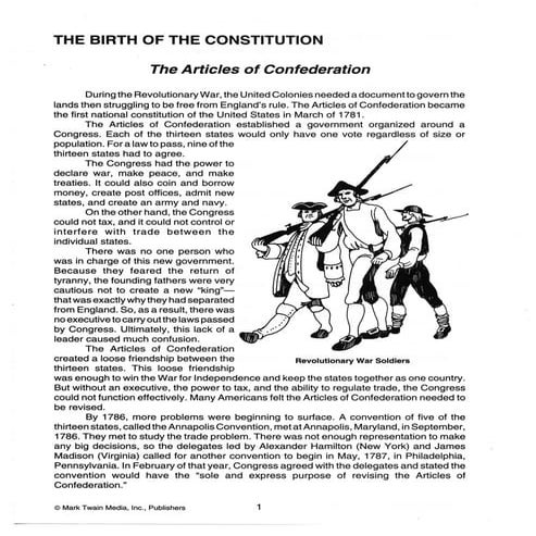Constitution Worksheets | PDF
