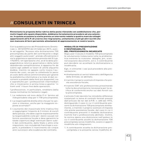 Consulenti in trincea 730 pre complicato