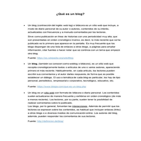 ¿Qué es un blog? | PDF