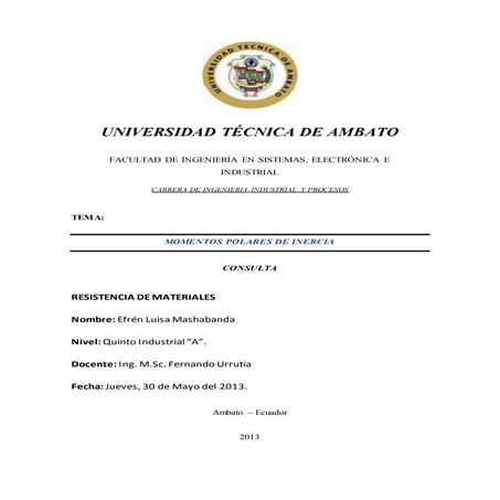 Consulta (momentos polares de inercia)