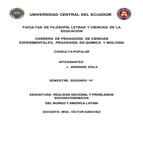 Consulta popular 2018 en Ecuador- Por Zoila Andrade