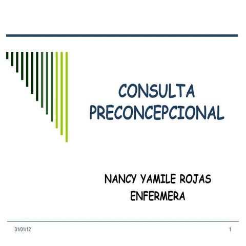 Consulta preconcepcion y consejería preconcepcional