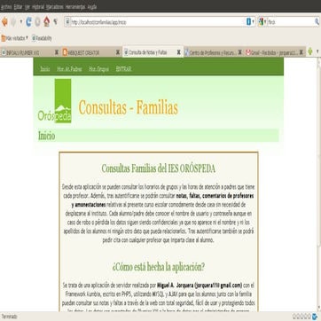 Consultas familias