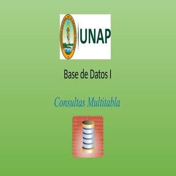Consultas Multitabla Base de datos ing. de sistemas