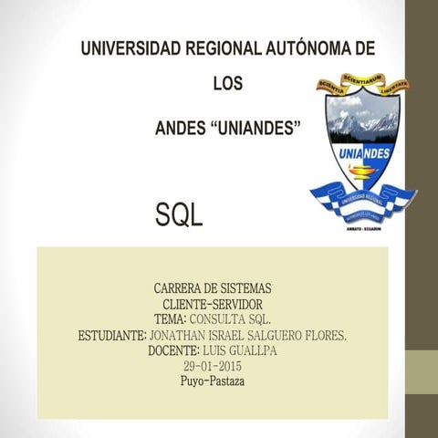 Consultas SQL