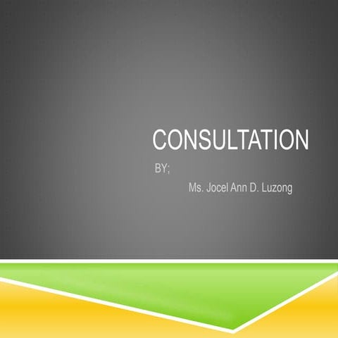 Consultation for Guidance Counselor