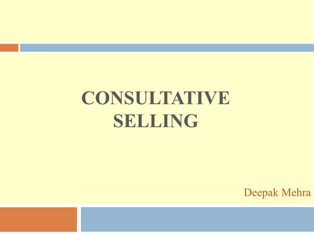 Consultative Selling Process
