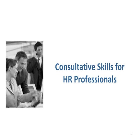 Consultative Skills For HR Professionals