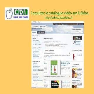 Consulter le catalogue video du CDI