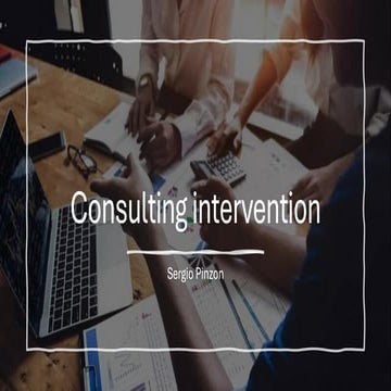 Consulting intervention, crafting a strategic roadmap and  solution sketching