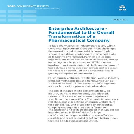 Consulting whitepaper enterprise-architecture-transformation-pharmaceutical-c...