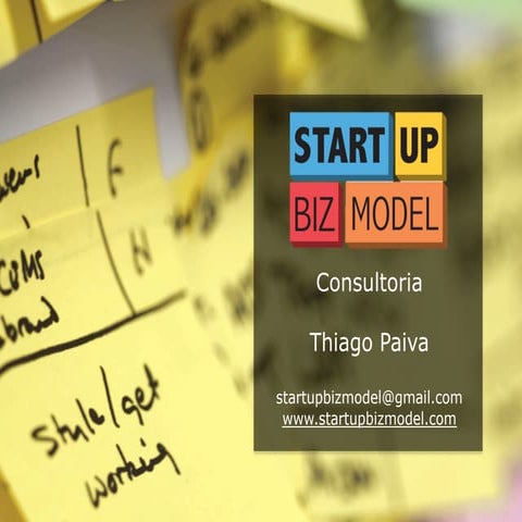 Consultoria Startup Biz Model - Modelagem de Negócios