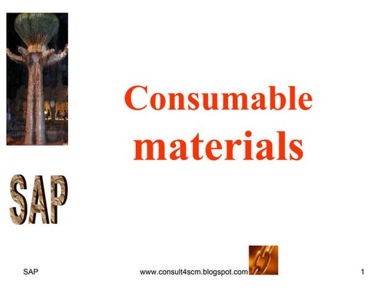 Consumable Material In Sap Mm