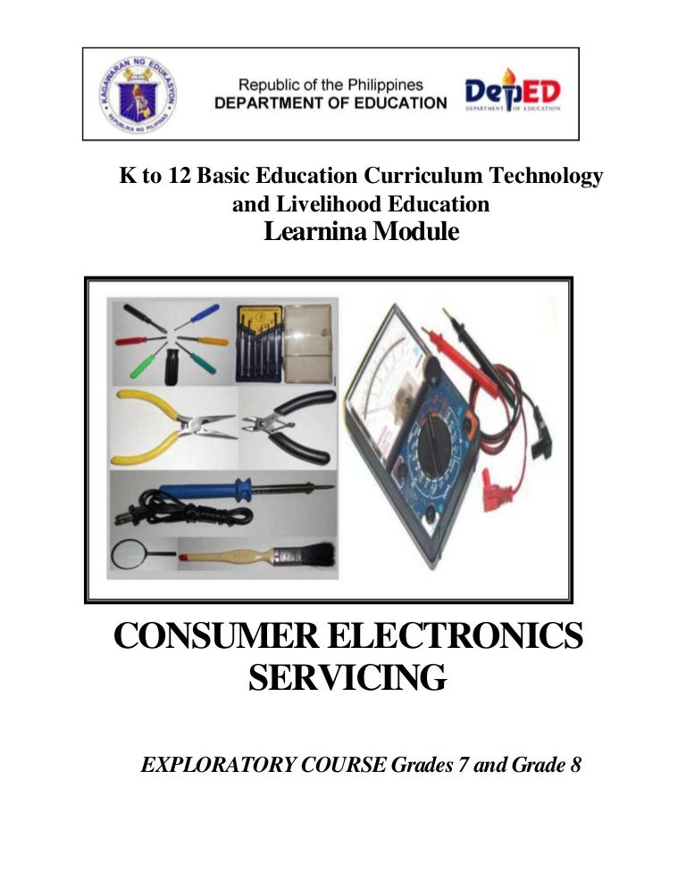 Consumer electronicsservicinglearningmodule