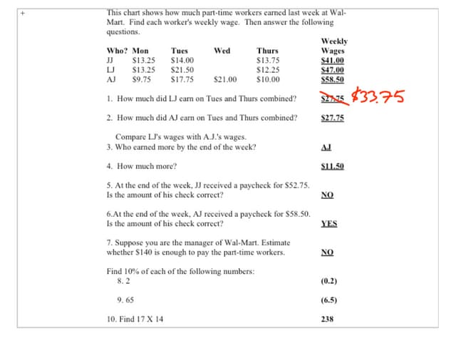 Consumer Math Slides October 2, 2007