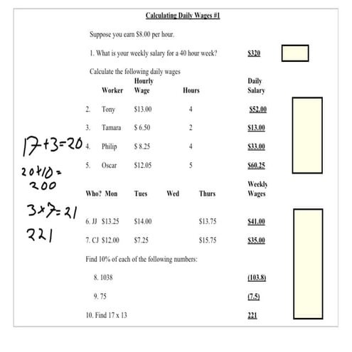 Consumer Math Slides October 3, 2007