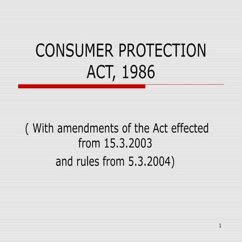 Consumer protection-act-1986