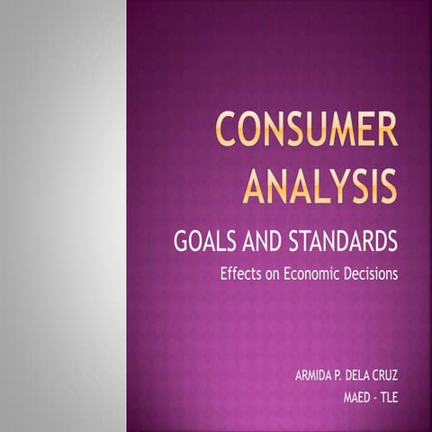 Consumer Analysis Sample | PPT