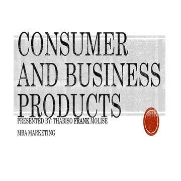 Consumer and business products