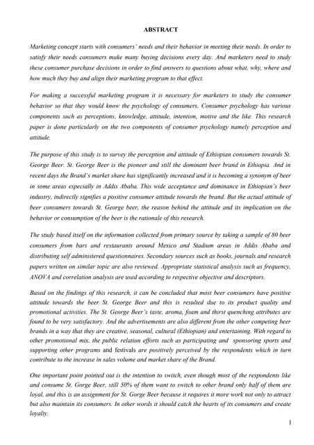 Consumer behaviour master thesis