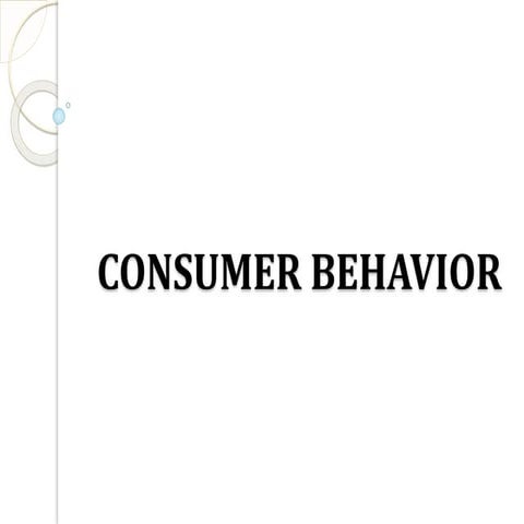 Consumer behavior
