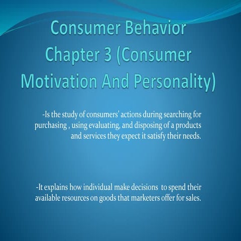 Consumer behavior
