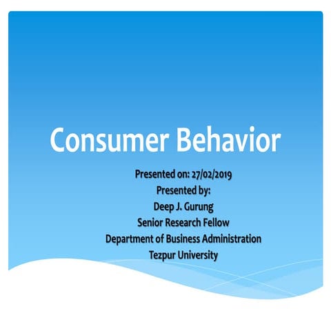 Consumer behavior