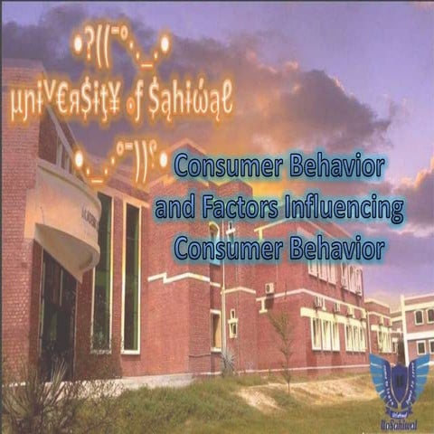 Consumer behavior by ahmad faraz