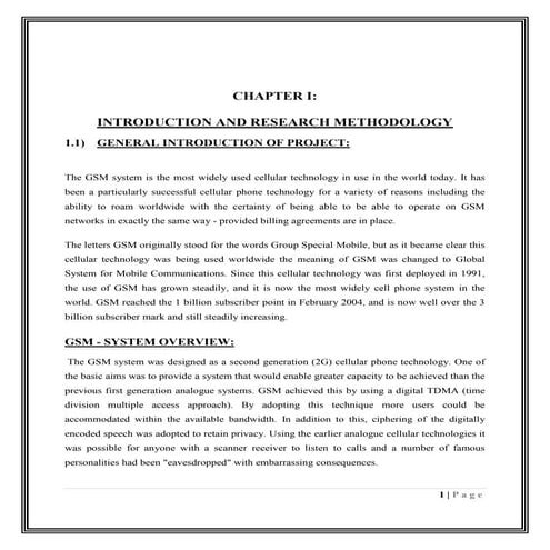 Consumer behavior of gsm users in  telecom industry
