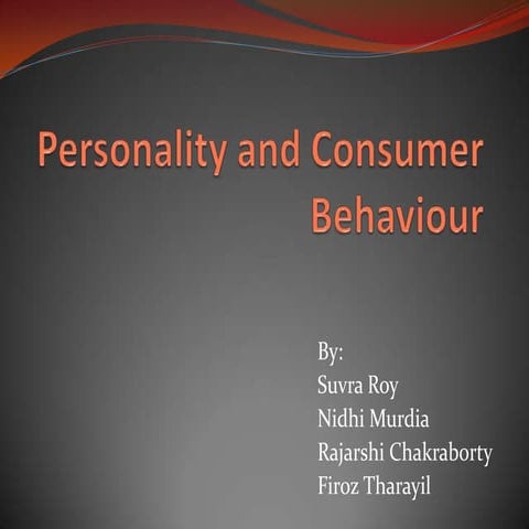Consumer behaviour