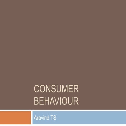Consumer behaviour