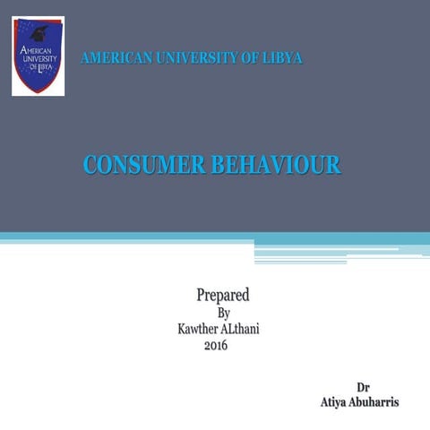 Consumer behaviour