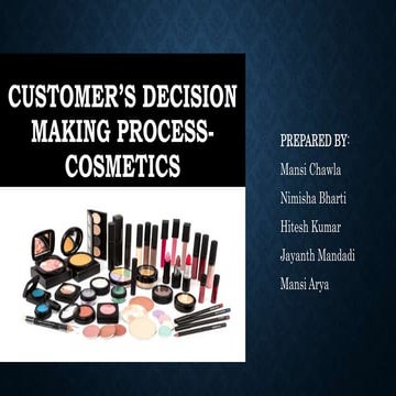 Understanding Consumer Behaviour in the Cosmetics Industry