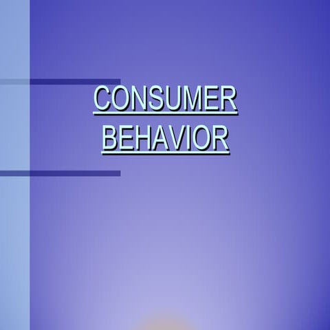 Consumer behaviour