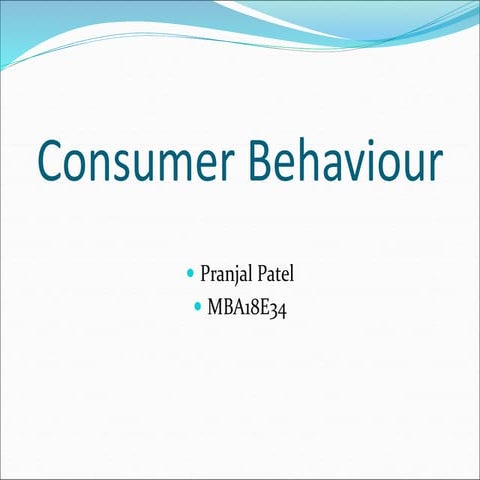 Consumer behaviour