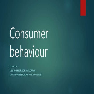 Consumer Behavior