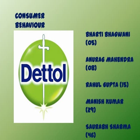 Consumer behaviour Presentation: Dettol