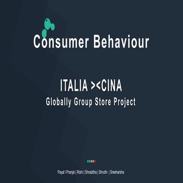 Consumer behavior report 