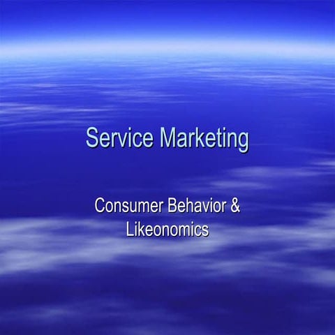Consumer behaviour & likeonomics
