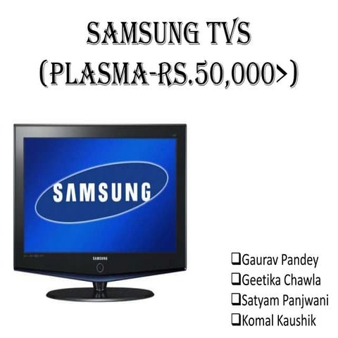 Consumer behaviour study samsung tvs