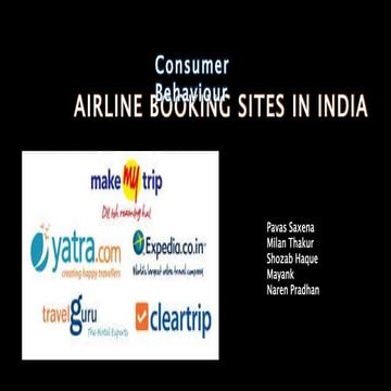 Consumer behaviour while selecting airline booking sites