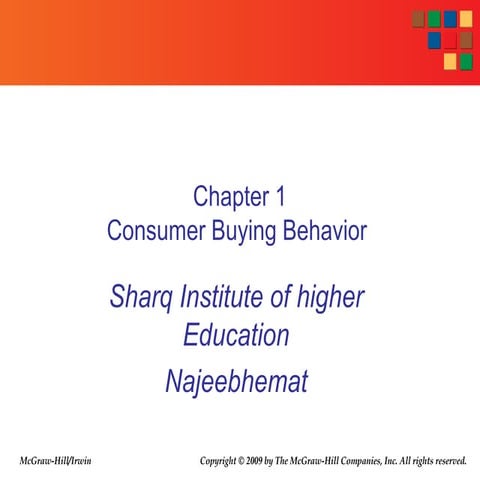 Consumer buyingbehaviorchapt1