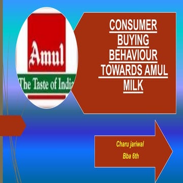 consumer buying behaviour towords amul milk