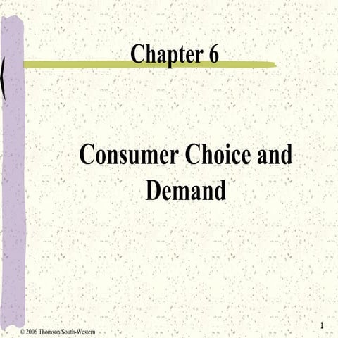 Consumer Choice And Demand