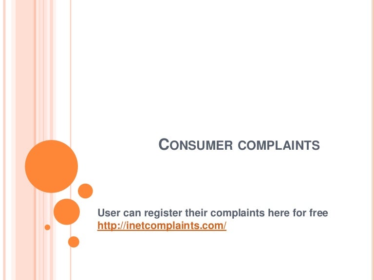 Consumer complaints