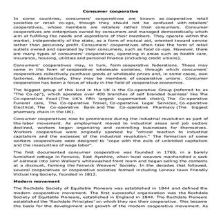 Consumer cooperative