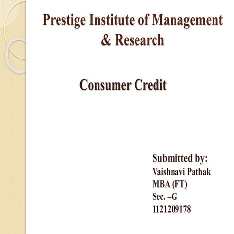 Consumer credit