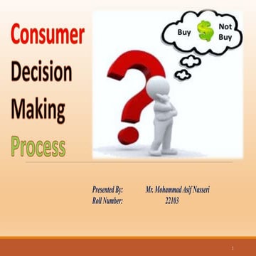 Consumer Decision Making Process