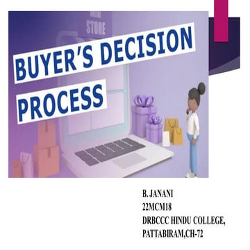 BUYER DECISION PROCESS