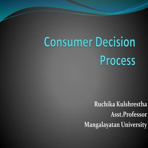 Consumer decision process